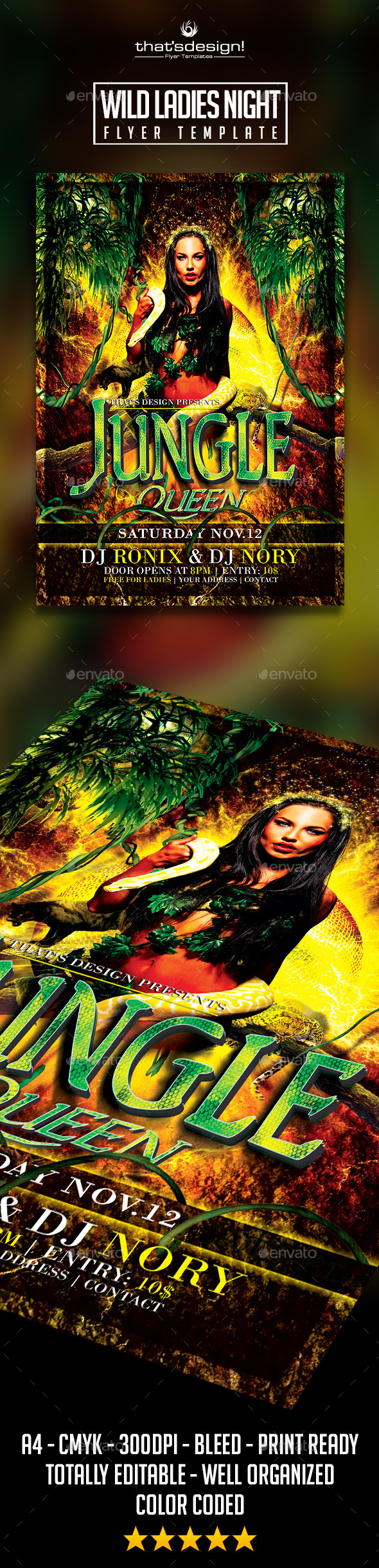 Wild Party Flyer Template - Clubs & Parties Events