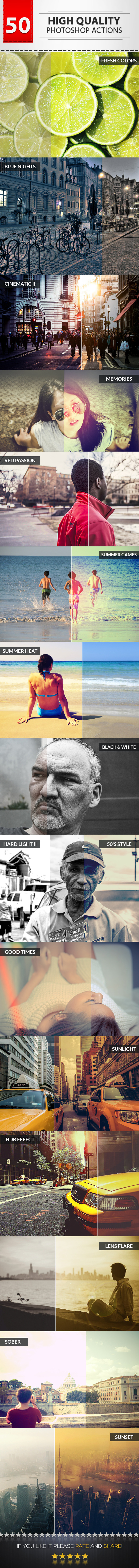 GraphicRiver 50 High Quality Actions Set 8980835 GraphicRiver 50 High Quality Actions Set 8980835