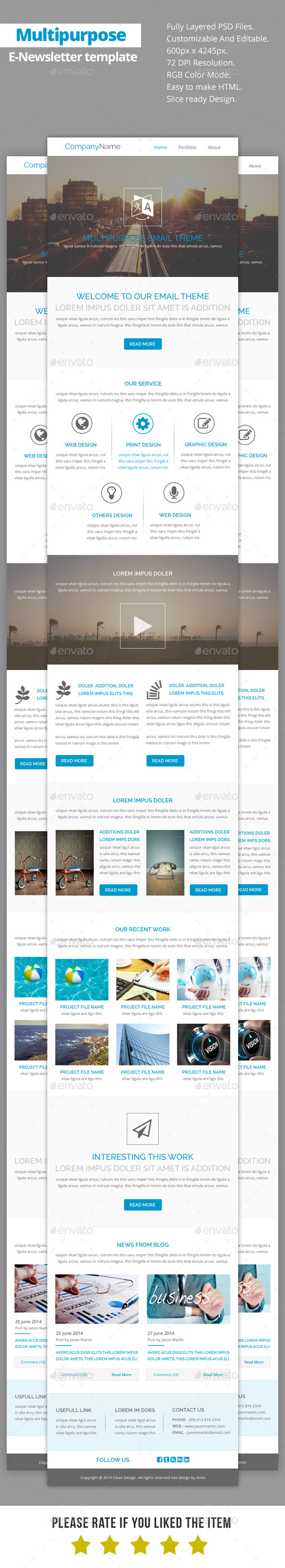 Multipurpose E-Newsletter Template V19 (E-newsletters)