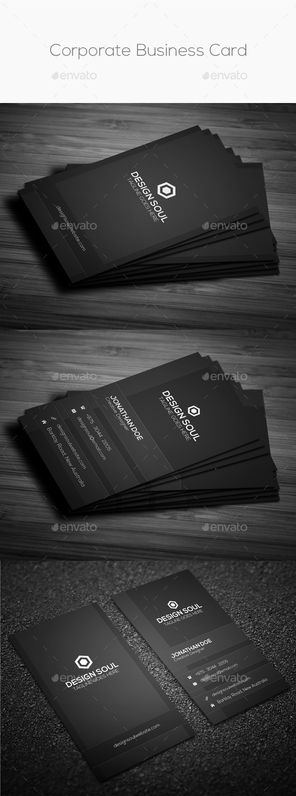 GraphicRiver Dark & Black Corporate Business Card 8981133 GraphicRiver Dark & Black Corporate Business Card 8981133