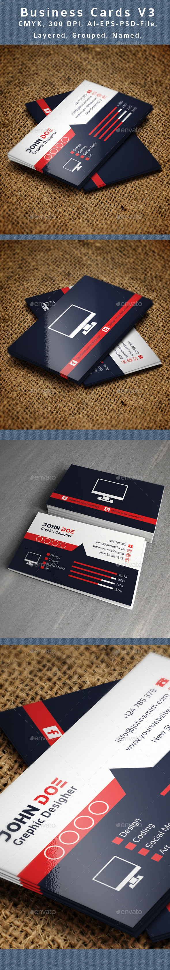 GraphicRiver Creative Business Card V3 8981355 GraphicRiver Creative Business Card V3 8981355