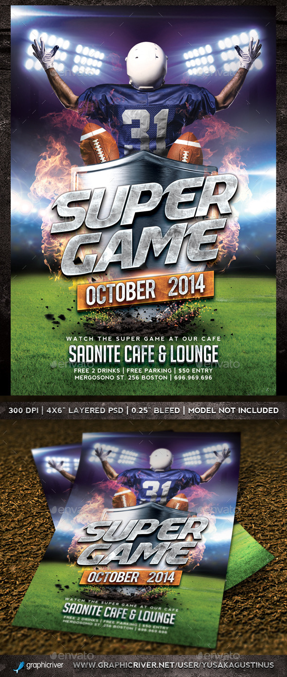 GraphicRiver Super Game Flyer 8981420 GraphicRiver Super Game Flyer 8981420