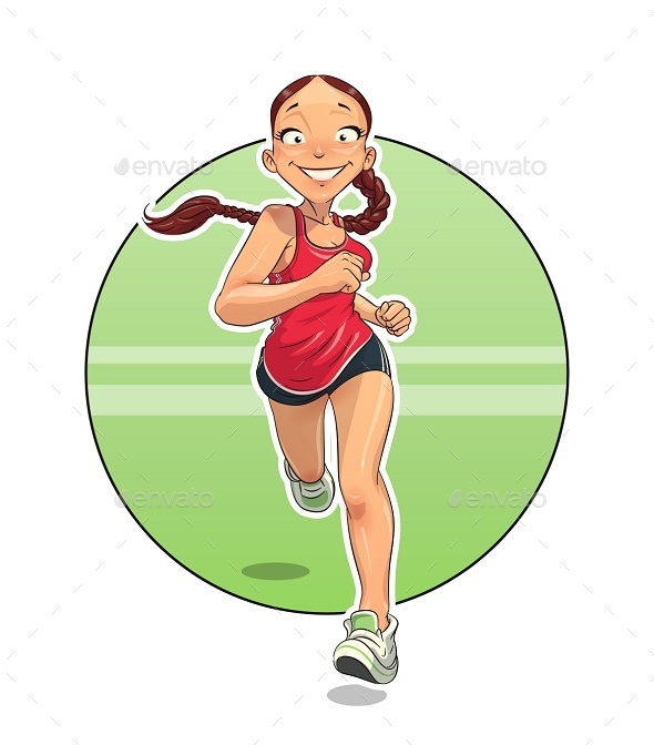 GraphicRiver Sport Running Girl 8981591 GraphicRiver Sport Running Girl 8981591