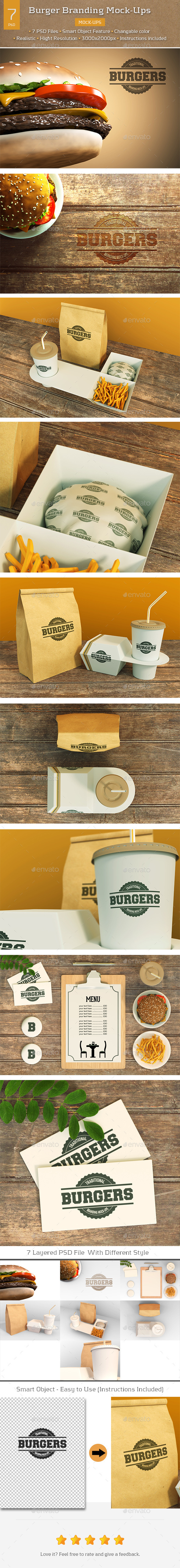 GraphicRiver Burger Branding Mock-Ups 8982973 GraphicRiver Burger Branding Mock-Ups 8982973