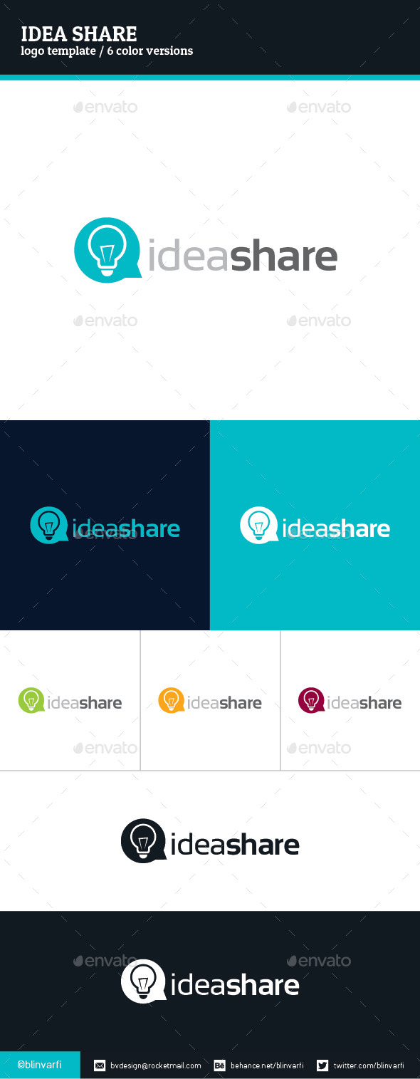 Idea Share Logo Template - Symbols Logo Templates