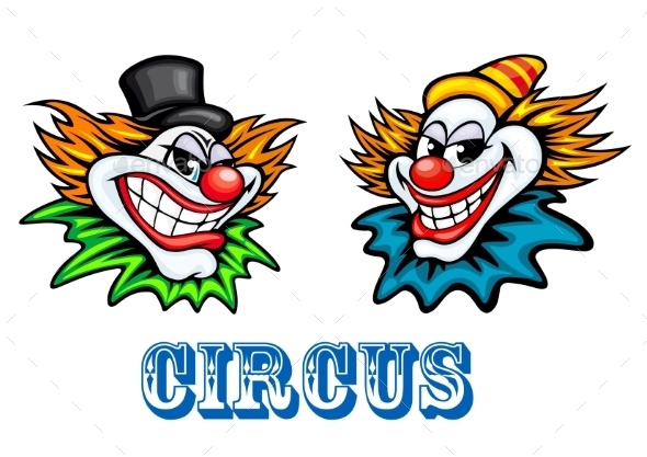 GraphicRiver Colorful Circus Clowns Characters 8983470 GraphicRiver Colorful Circus Clowns Characters 8983470