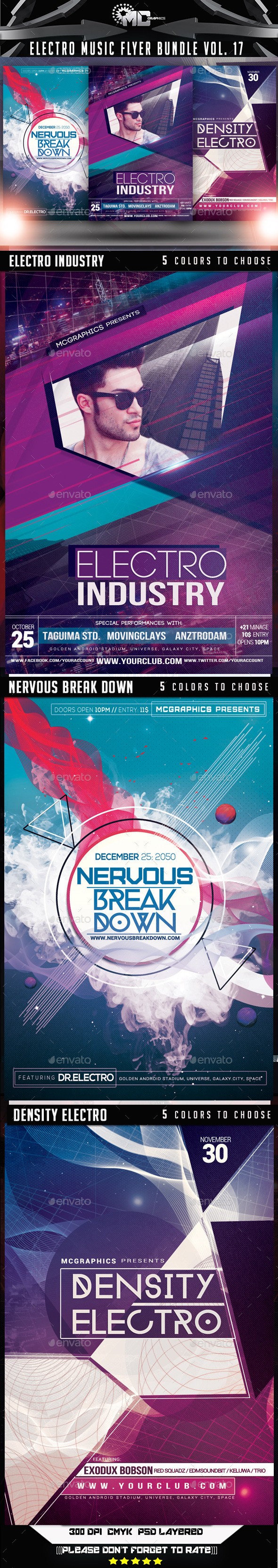 GraphicRiver Electro Music Flyer Bundle Vol.17 8984409 GraphicRiver Electro Music Flyer Bundle Vol.17 8984409
