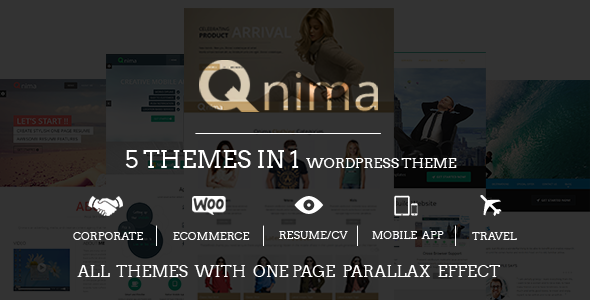 Qnima - One Page Multipurpose Wordpress theme