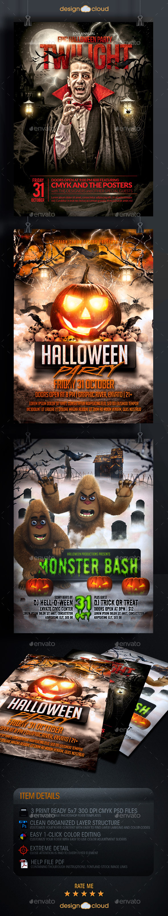 GraphicRiver Halloween Flyer Template Bundle 8985005 GraphicRiver Halloween Flyer Template Bundle 8985005