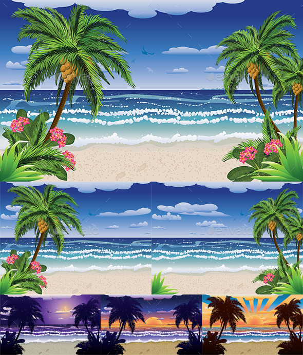 GraphicRiver Beach and Tropical Sea 8987319 GraphicRiver Beach and Tropical Sea 8987319