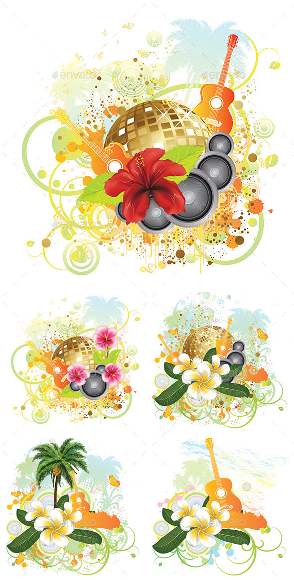 GraphicRiver Tropical Party Poster 8987350 GraphicRiver Tropical Party Poster 8987350