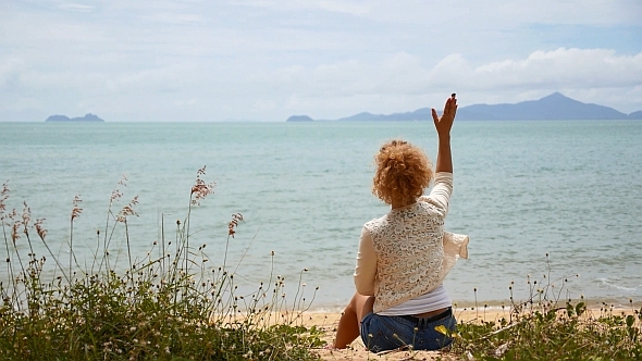 Young Woman At The Beach Young Woman At The Beach