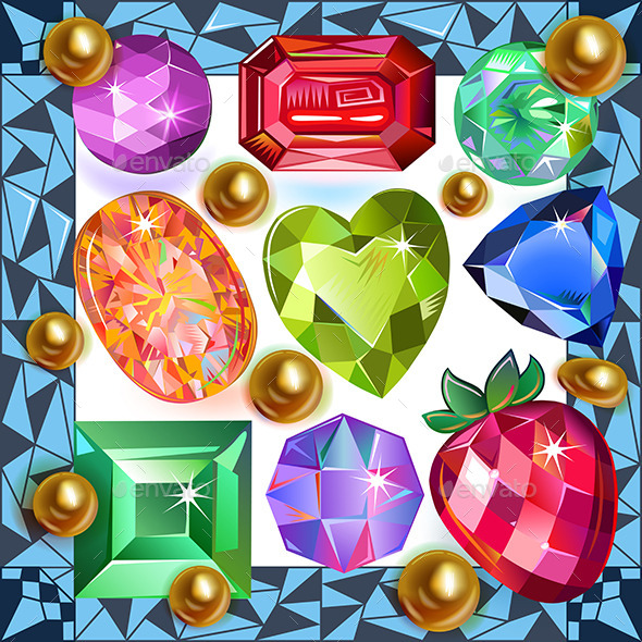 GraphicRiver Framed Picture Precious Stones 8987415 GraphicRiver Framed Picture Precious Stones 8987415