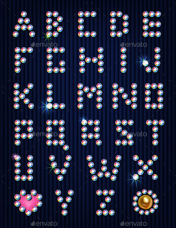 GraphicRiver Gem Rhinestone Alphabet 8987493 GraphicRiver Gem Rhinestone Alphabet 8987493