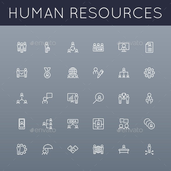GraphicRiver Vector HR Line Icons 8987722 GraphicRiver Vector HR Line Icons 8987722