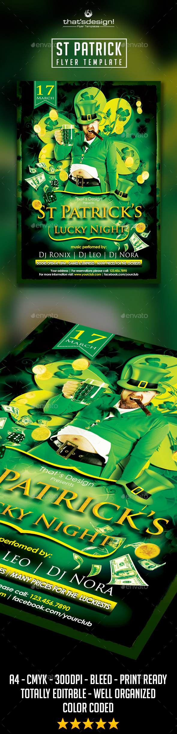 St Patrick's Flyer Template - Print Templates