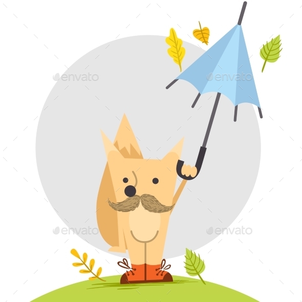 GraphicRiver Cartoon Fox Hipster Style 8988128 GraphicRiver Cartoon Fox Hipster Style 8988128