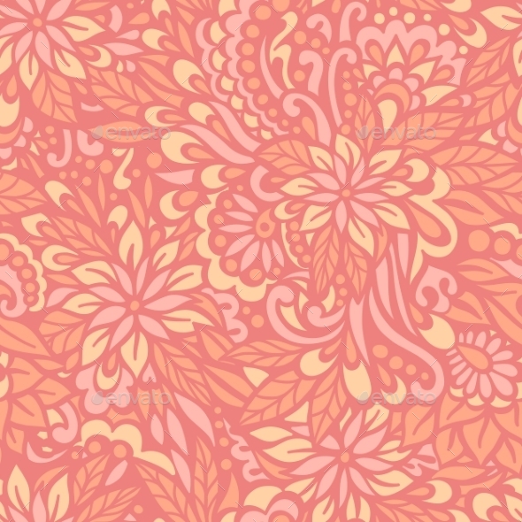 GraphicRiver Flowering Garden Seamless Decorative Pattern 8988435 GraphicRiver Flowering Garden Seamless Decorative Pattern 8988435