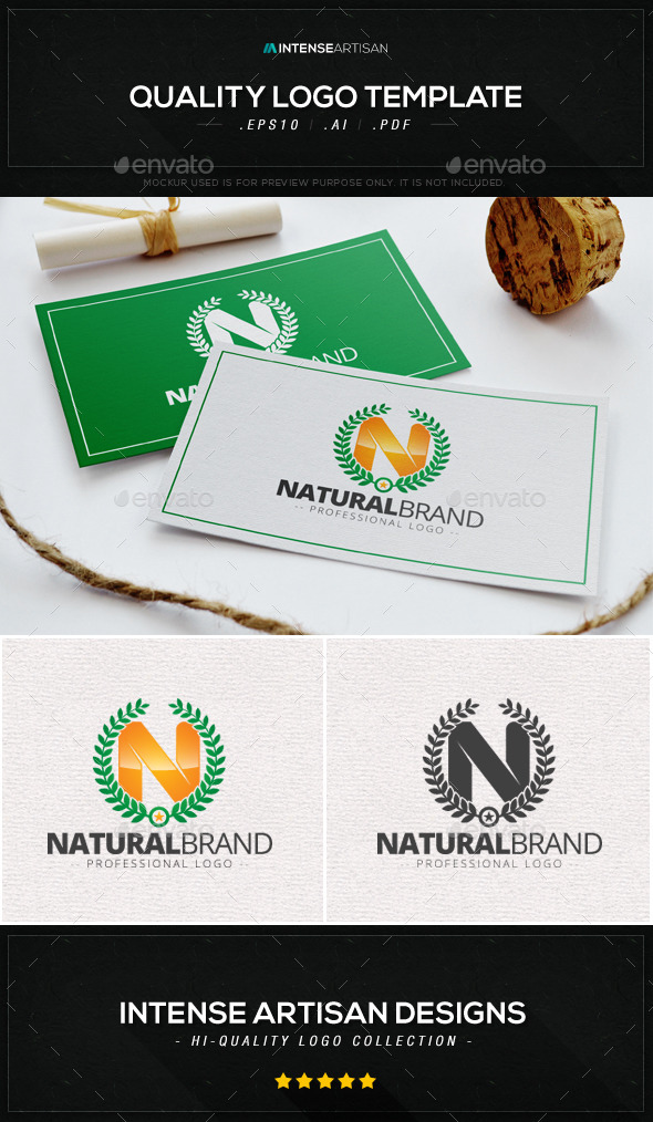 GraphicRiver Natural Brand Logo Template 8988506 GraphicRiver Natural Brand Logo Template 8988506