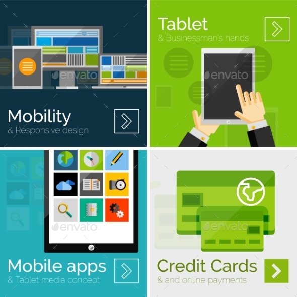 GraphicRiver Flat Mobile Banners 8988591 GraphicRiver Flat Mobile Banners 8988591