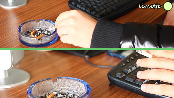 Using Computer And Smoking Using Computer And Smoking