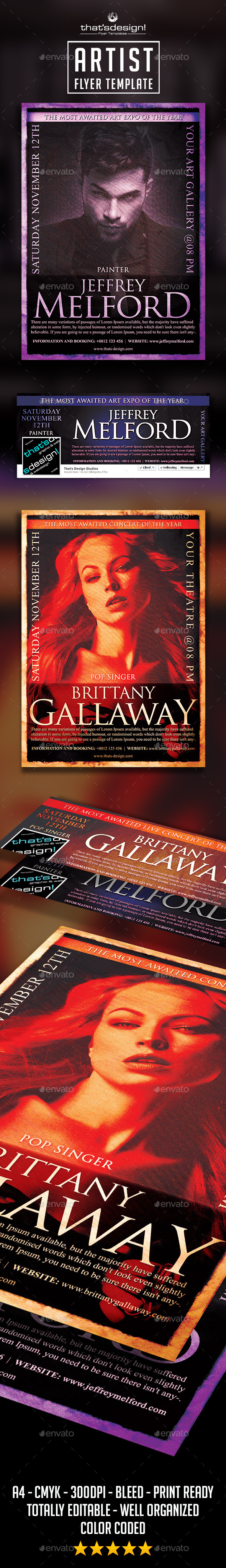 Artist Flyer Template - Concerts Events