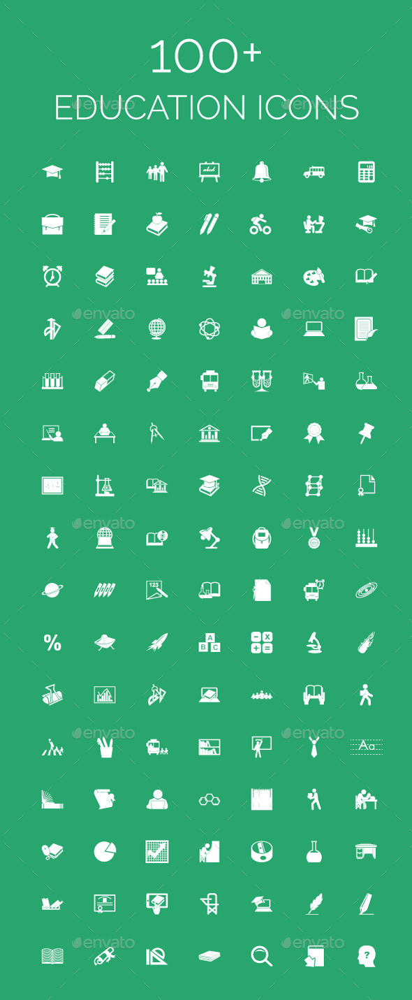 GraphicRiver 100& Education Vector Icons Pack 8989169 GraphicRiver 100& Education Vector Icons Pack 8989169