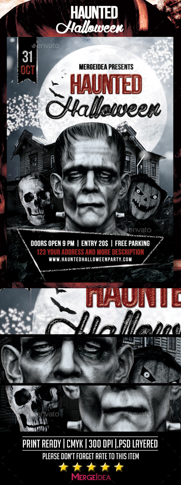 GraphicRiver Haunted Halloween Party Flyer 8989369 GraphicRiver Haunted Halloween Party Flyer 8989369