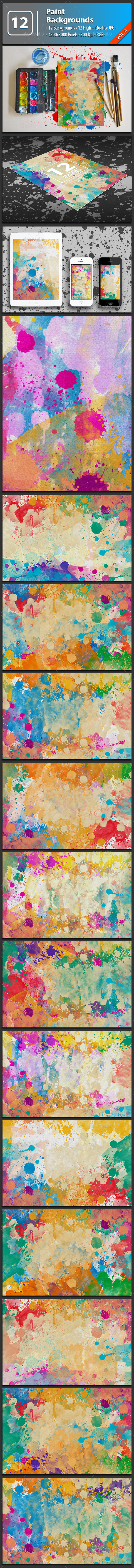 GraphicRiver Paint Backgrounds Vol.4 8989574 GraphicRiver Paint Backgrounds Vol.4 8989574