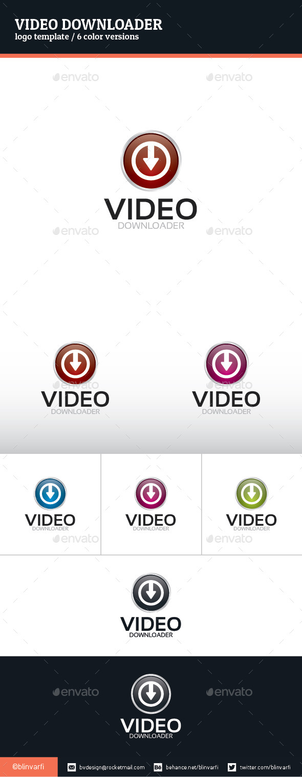 Video Downloader Logo Template - Symbols Logo Templates