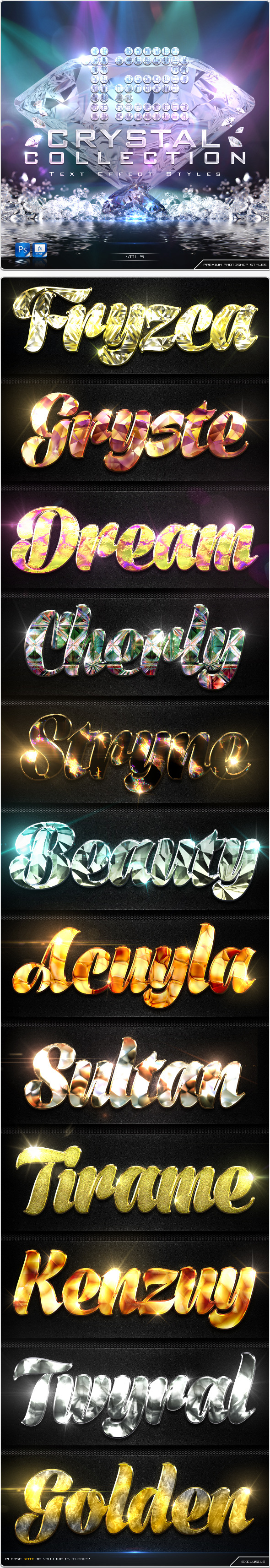 GraphicRiver 12 Crystal Collection Text Effect Styles Vol.5 8989720 GraphicRiver 12 Crystal Collection Text Effect Styles Vol.5 8989720