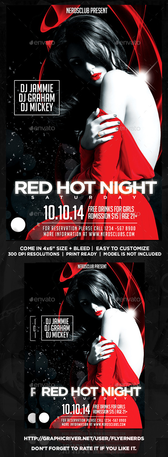 GraphicRiver Red Hot Night Party Flyer 8989911 GraphicRiver Red Hot Night Party Flyer 8989911