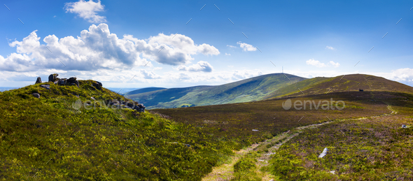 Panorama of the trail to Mount Leinster (Misc) Photo Download