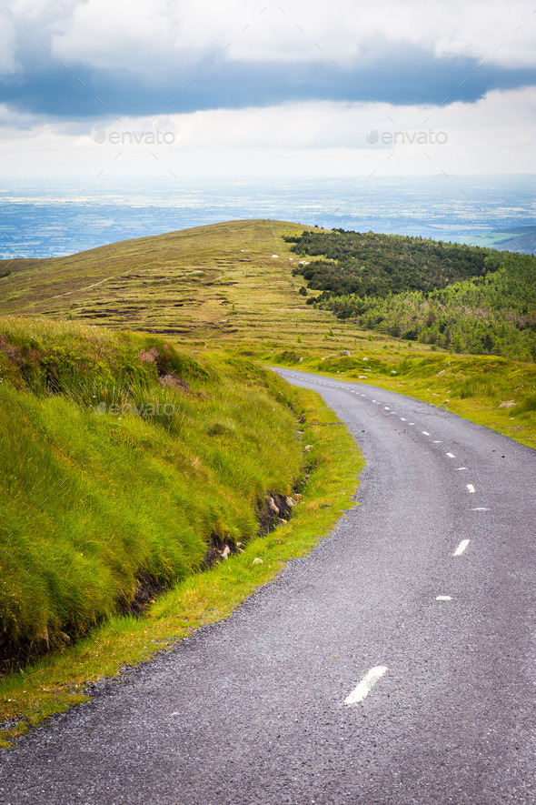 Road going downhill from Mt Leinster (Misc) Photo Download