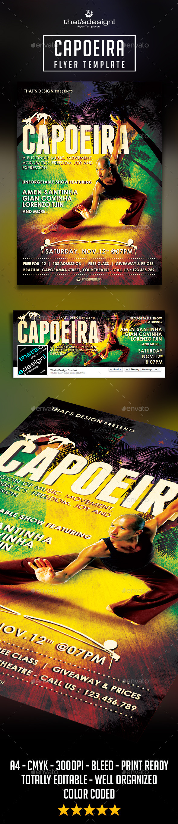 Capoeira Flyer Template - Concerts Events