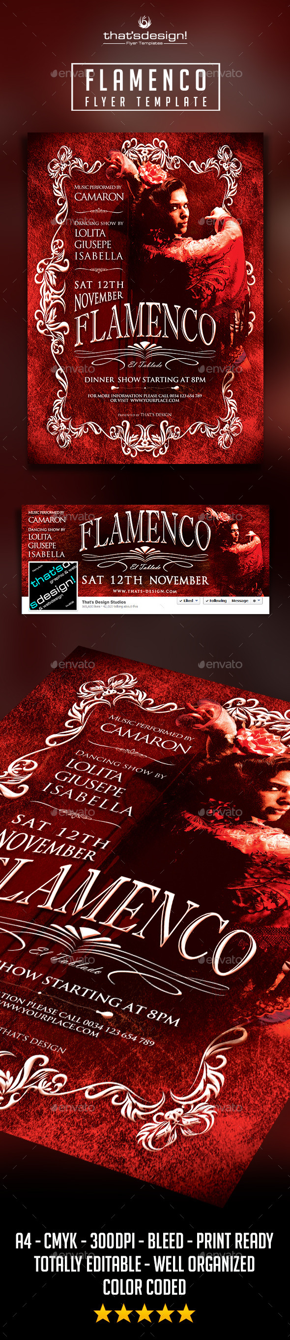 Flamenco Flyer Template V2 - Concerts Events