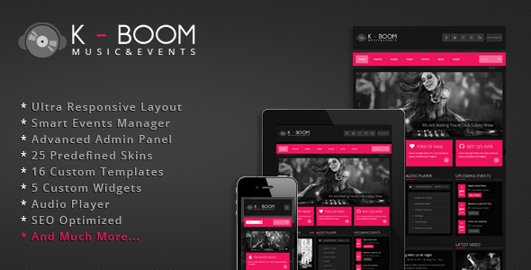 K-BOOM Events & Music Responsive WordPress Theme K-BOOM Events & Music Responsive WordPress Theme