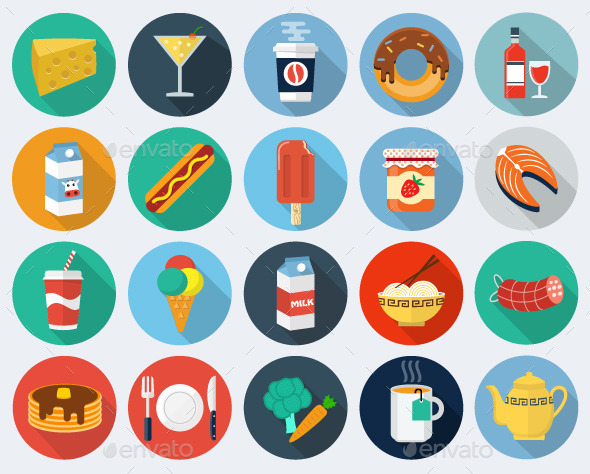 GraphicRiver Food Flat Icons Set 2 8990551 GraphicRiver Food Flat Icons Set 2 8990551