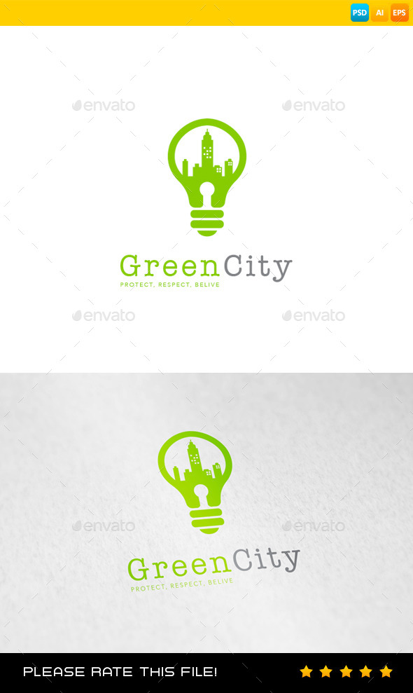 GraphicRiver Green City Logo 8991790 GraphicRiver Green City Logo 8991790
