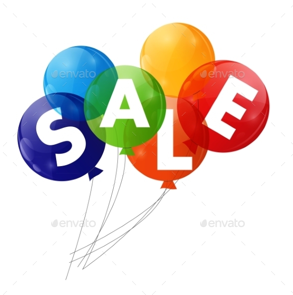 GraphicRiver Color Glossy Balloons Sale Concept of Discount 8992206 GraphicRiver Color Glossy Balloons Sale Concept of Discount 8992206