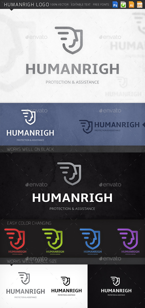 GraphicRiver Humanrigh Logo 8992555 GraphicRiver Humanrigh Logo 8992555