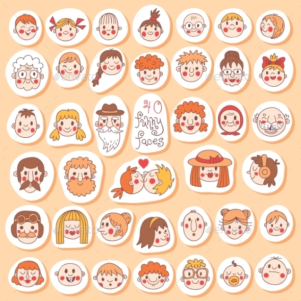 GraphicRiver Funny Faces 8992912 GraphicRiver Funny Faces 8992912