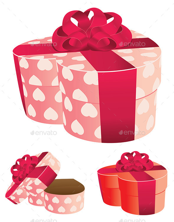 Heart Shaped Pink Gift Box (Valentines)