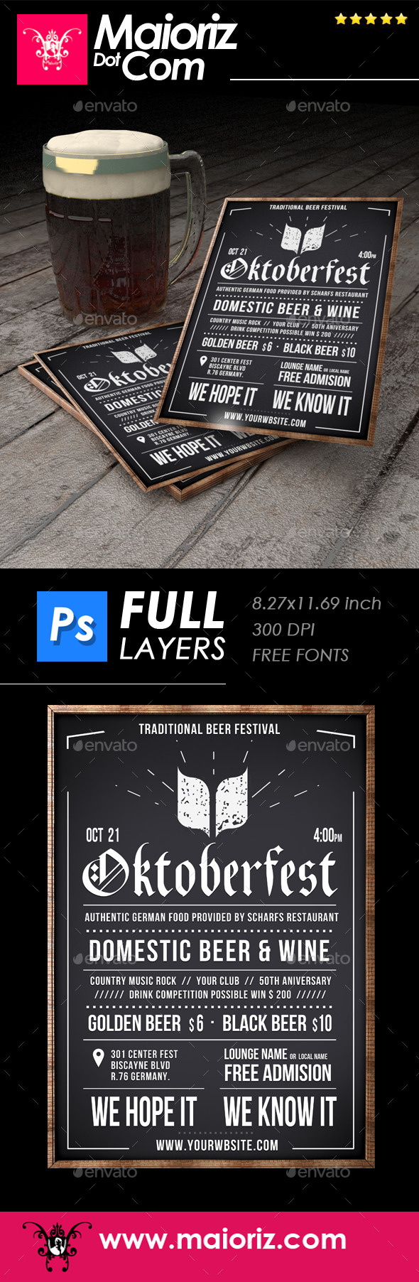 GraphicRiver Vintage Oktoberfest Flyer 8994994 GraphicRiver Vintage Oktoberfest Flyer 8994994