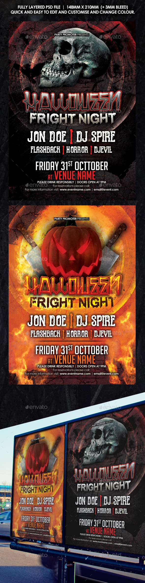 GraphicRiver Halloween Fright Night Two Flyer Pack 8998268 GraphicRiver Halloween Fright Night Two Flyer Pack 8998268