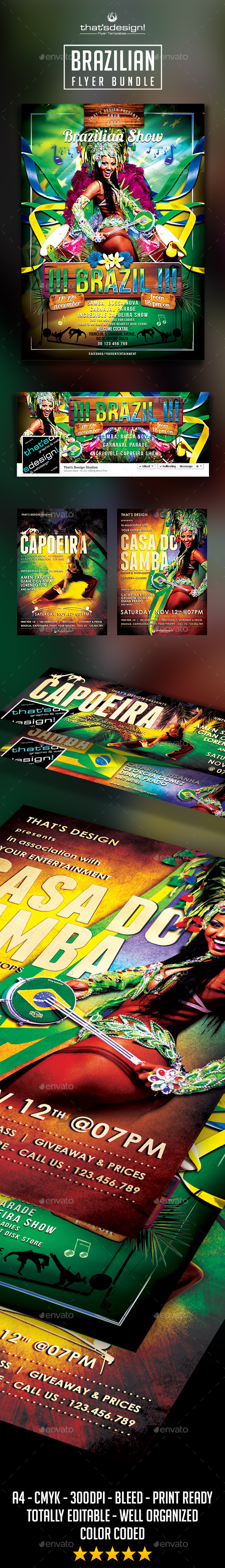 Brazilian Flyer Bundle - Clubs & Parties Events