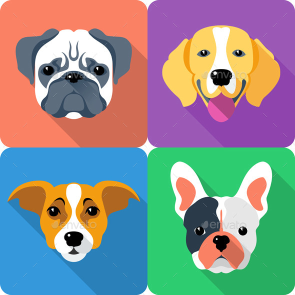 GraphicRiver Flat Dog Icon Set 8998708 GraphicRiver Flat Dog Icon Set 8998708