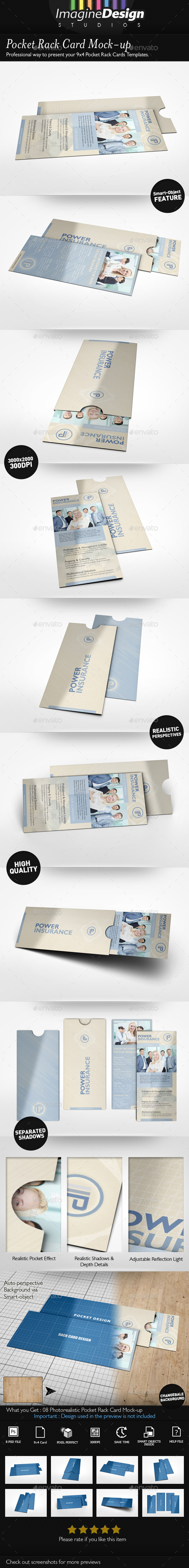 GraphicRiver Pocket Rack Card Mock-up 8998804 GraphicRiver Pocket Rack Card Mock-up 8998804