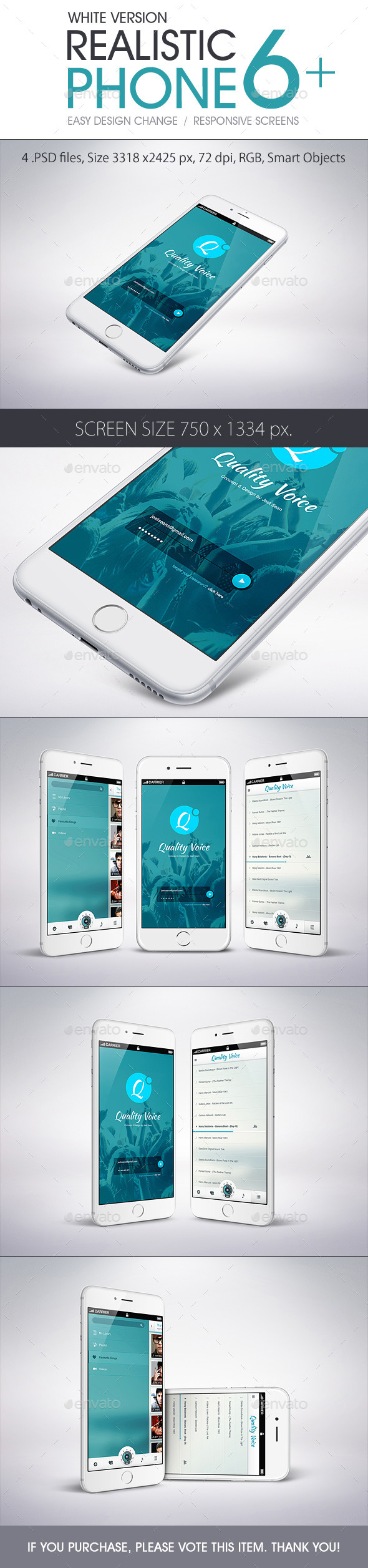 GraphicRiver Phone 6 Plus White Mockup 8999102 GraphicRiver Phone 6 Plus White Mockup 8999102