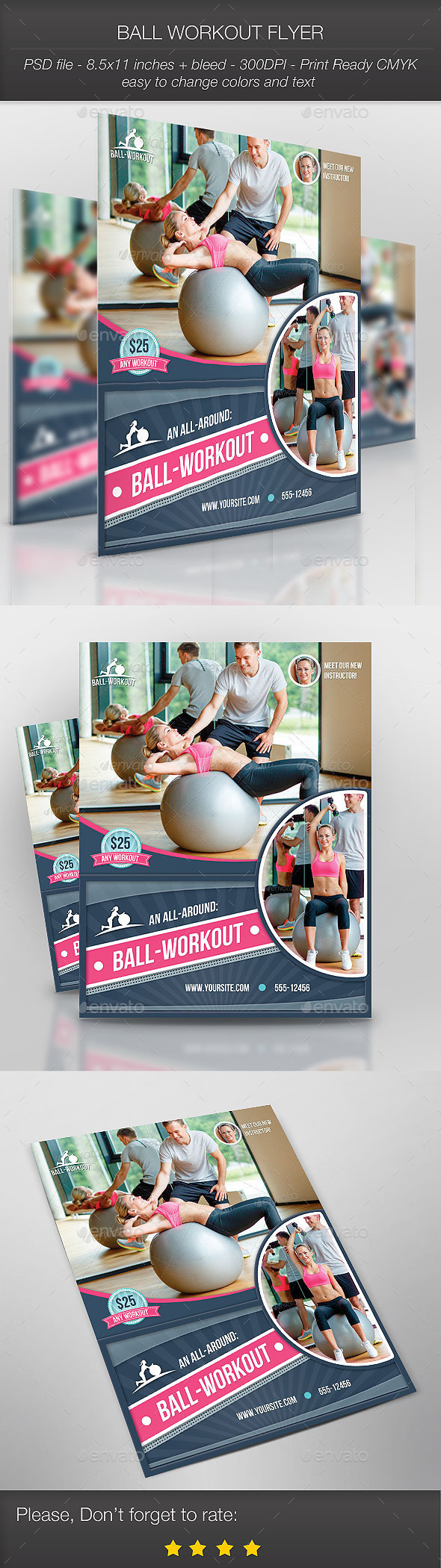 GraphicRiver Ball Workout Flyer 8999738 GraphicRiver Ball Workout Flyer 8999738